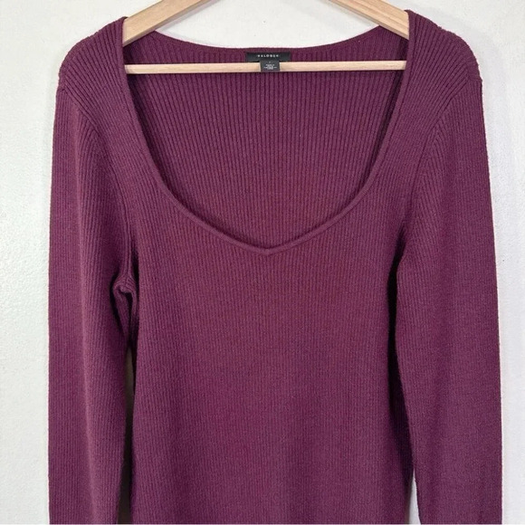 Halogen Womens Size 1X Ribbed Heart Neck Soft Long Sleeve Sweater - Picture 4 of 15